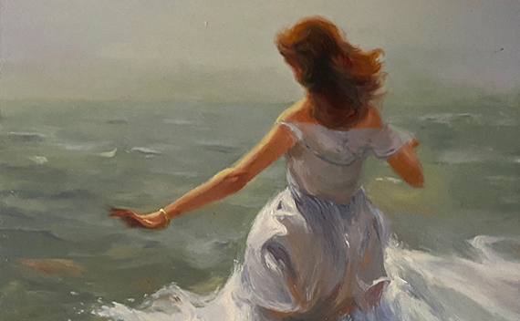 EMMA WOOD - Oil on Cradled Wood Panel, 9in x 12in