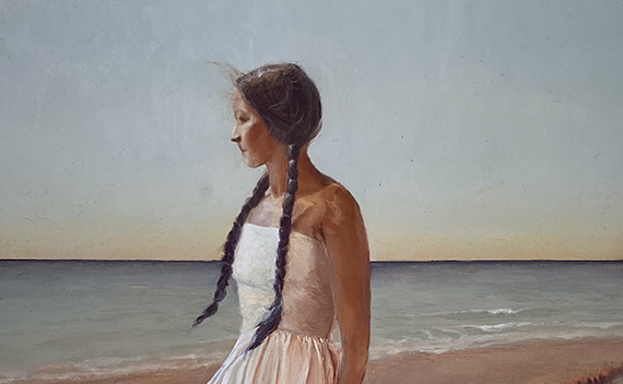 OFFSHORE - Oil on Wood Panel, 24in x 12in