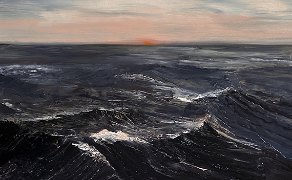 UNTITLED - Oil on Wood Panel, 24in x 12in